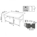 Tavolino Montreal 92x45x45 h cm in Acciaio Antracite