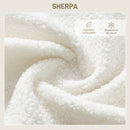 Poltrona per Salotto con Schienale Ergonomico 73x82x71 cm in Tessuto Sherpa Bianco Crema   