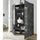 Mobile Vetrina 121x42x166 cm 2 ante Artica ossido