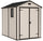 Casetta da Giardino Porta Attrezzi 185,8x236,8x227 cmin Resina Effetto Legno Keter Manor 6x8 Beige