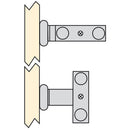 Porta Asciugamani Estraibile 2 Bracci 44 cm in Alluminio Emuca Bianco