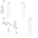 Fontana da Giardino Design a Colonna Quadrata 20x20x97 cm con Rubinetto in Ottone Struttura in Acciaio Bianco