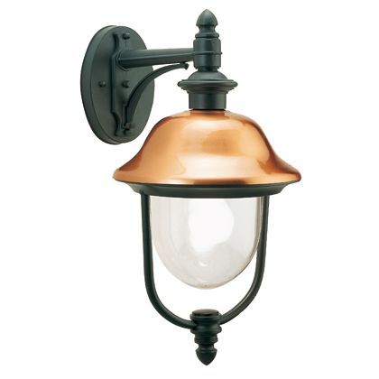 Lampada Applique in Basso Color Grigio e Rame da Esterno Linea Rustica Sovil online