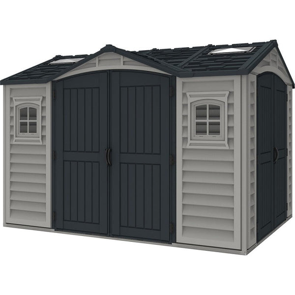 Casetta Box Da Giardino 326x240x235 cm in PVC Grigio/Grigio Scuro acquista
