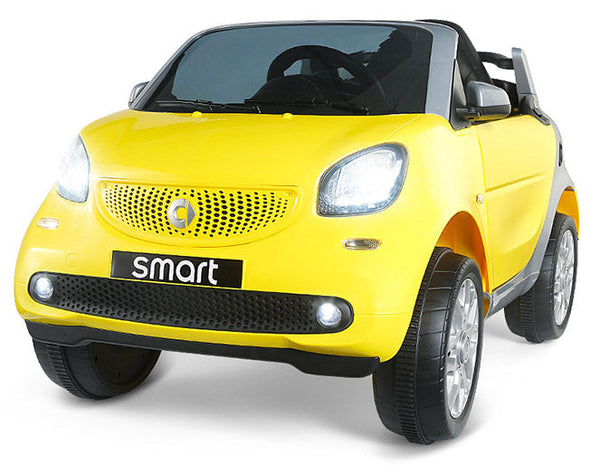 Macchina Elettrica per Bambini 12V Smart Fortwo Cabrio Gialla prezzo