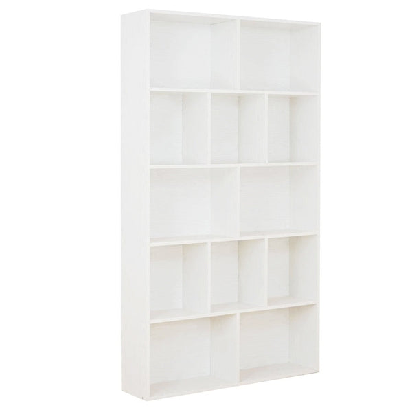 online Mobile libreria moderno 12 ripiani 100x180x24 cm bianco opaco