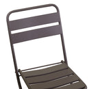 Set Tavolo e 2 Sedie Pieghevoli da Giardino in Metallo Rovigo Antracite