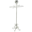 Portasciugamani a Stelo in Metallo 44x24H103,5cm Lavanda Bianco
