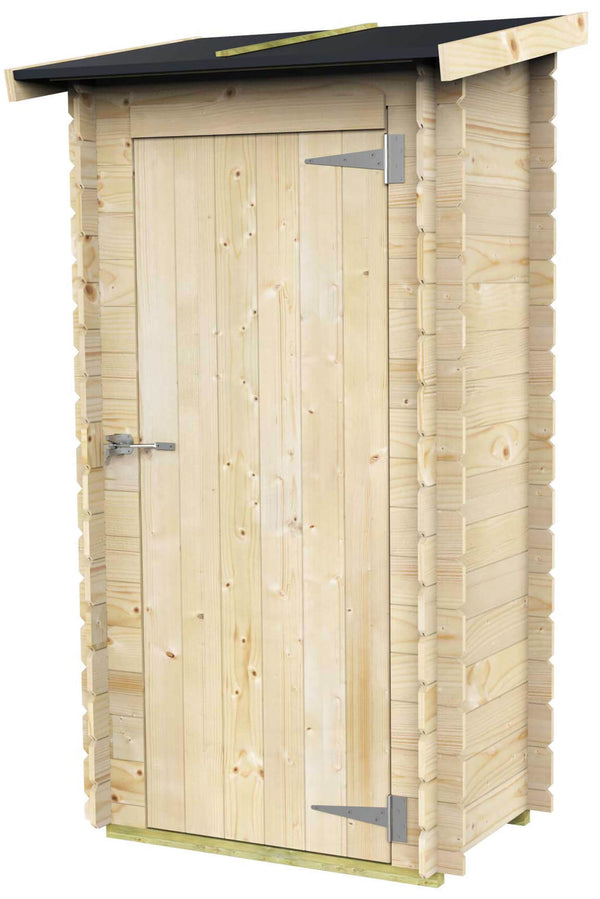 Casetta Box da Giardino per Attrezzi 94x64 cm con Porta Singola Cieca in Legno Naturale sconto