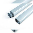 Gambe Regolabili per Tavolo Fitwid H 710 Anodizzato Opaco Alluminio Emuca