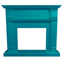 Cornice da Pavimento per Inserto Camino Elettrico 114x28,2x102,2 cm in MDF Sined Caldera Turchese