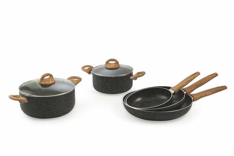 Batteria di Pentole 7 Pezzi in Alluminio Antiaderente Soriani Kyoto