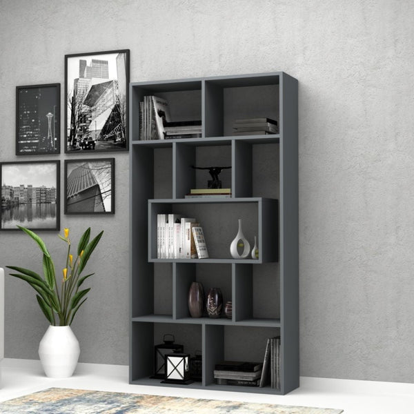 Libreria Face 90x30x170 cm grigio cemento online