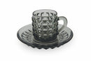 Set 6 Tazzine Caffè in Vetro Colorato con Piattino 90 ml Villa d'Este Home Tivoli Diamond