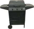 Barbecue a Gas 3 Fuochi Thomas Fuoco Principale da 2,9 kW Accensione Piezoelettrica in Acciaio Smaltato Nero