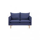 Divano 2 Posti Florin 130x84x51 h cm in Tessuto Blu