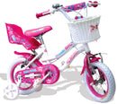 Bicicletta per Bambina 14" 2 Freni Kidfun Regina Fashion Girl Bianca