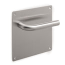 Coppia di Maniglie con Piastra 17 x 17 cm per Porte Interne Acciaio Inossidabile Emuca