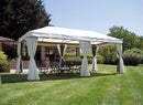 Gazebo da Giardino in Alluminio 3X6m Vorghini Blind Ecrù