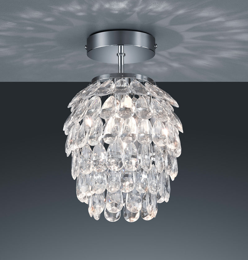 Plafoniera da Interno Attacco E27 in Metallo Cromo