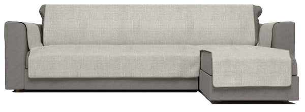 Copridivano in Poliestere con Penisola Destra Beige Varie Misure sconto