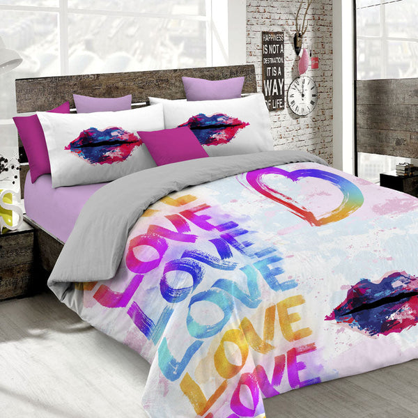 Copripiumino Matrimoniale Stampa sul Sacco e Federe Kio604 online