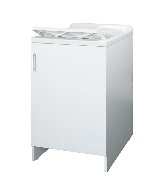 Mobile Lavatoio 1 Anta in Nobilitato 45x50x85 cm Vasca in PP con Asse in Resina e Kit di Scarico Bianco prezzo