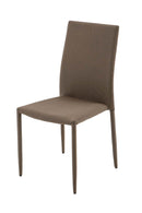 Set di 4 Sedie in Tessuto 93x52x45cm TFT DC Marrone Tessuto