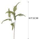 Set 8 Foglie di Felce Artificiale Altezza 73 cm Verde