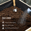Fioriera da Giardino con Fori di Drenaggio e 4 Ruote 99x42x81 cm in Legno di Abete e Acciaio Naturale