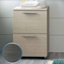 Mobile da Bagno in Legno Rovere Segato 40X57cm con Rotelle Fosterberg Porto 3