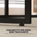 Set 2 Tavolini da Salotto Ø78,5x46,5 cm e Ø59x36,5 cm con Piano Effetto Marmo in Legno e Metallo Grigio Marmo      