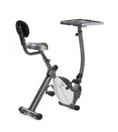 Cyclette Pieghevole Magnetica con Sedile e Scrivania 100Kg Max 8 Livelli Accesso Basso Toorx BRX-Office Compact