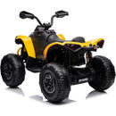 Quad Elettrico per Bambini Licenza Can-Am Renegade 12V ATV Telecomando e Ammortizzatori Giallo  