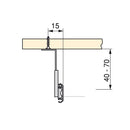 Supporto Porta Tastiera Estraibile con Ripiano Ausiliare per Mouse in Plastica Emuca Grigio