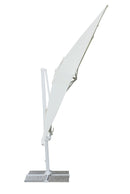 Ombrellone da Giardino Decentrato 3x3m Telo in Polietilene Bianco