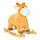 Cavallo a Dondolo per Bambini in Legno e Peluche Giraffa Giallo