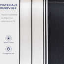 Tenda da Sole Avvolgibile a Parete Manuale a Righe Blu e bianco 2.5x2m 