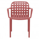 Sedia da Giardino Sharon 58x57,5x82,5 h cm in Polipropilene Rosso