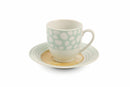Set 6 Tazzine Caffè con Piattino in Porcellana Villa d'Este Home Tivoli Marea