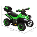 Mini Quad Elettrico per Bambini 6V Kidfun Invictus Verde