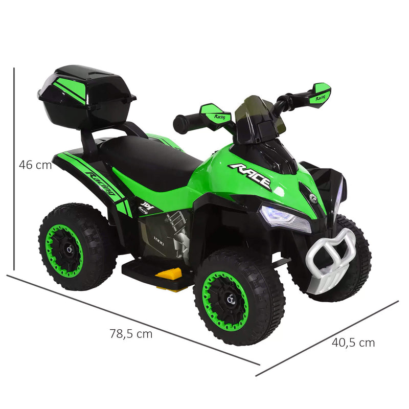 Mini Quad Elettrico per Bambini 6V Kidfun Invictus Verde