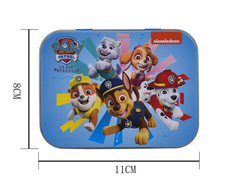 Set 12 Box per Bambini con 24 Cerotti Ciascuno 2 Misure in Metallo Paw Patrol