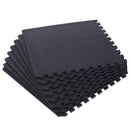 Tappeto Puzzle 8 Pezzi 63x63 cm in EVA Morbido Nero 