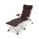 Poltrona Sdraio da Campeggio Reclinabile e Pieghevole in Poliestere con Cuscino Taddei Easy Relax Nera