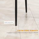 Set di 4 Sedie da Pranzo 41x50x97 cm con Schienale Alto in Similpelle Nero