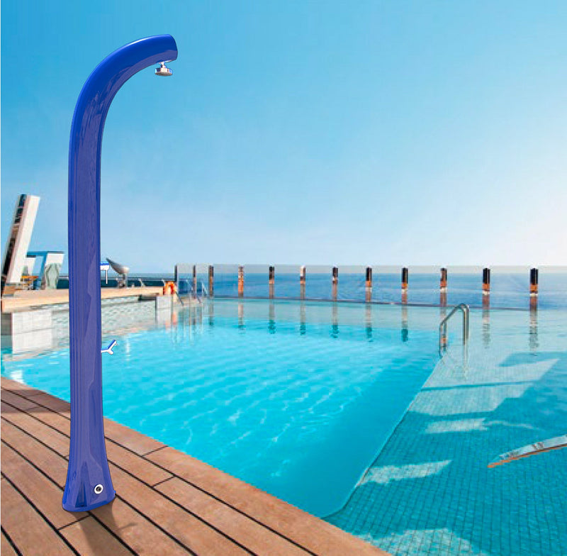 Doccia Solare da Esterno Giardino 30L Miscelatore e Lavapiedi Arkema Jolly Plus Ruby