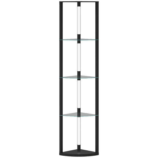 online Lampada da Terra con 5 Ripiani e Luce LED 3 Livelli di Luminosità e Interruttore a Pedale Nero