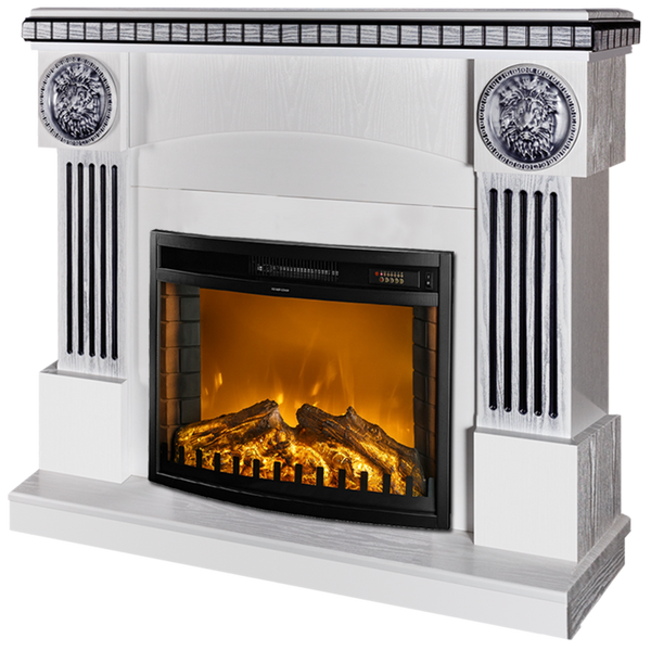 Camino Elettrico da Pavimento 105x120x33 cm Effetto Fiamma 1500W Prometeu & Zakinthos Bianco/nero prezzo