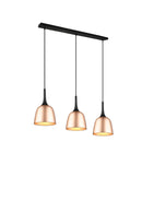 Lampada a Sospensione da Interno  E27 in Alluminio Ottone Satinato